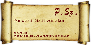 Peruzzi Szilveszter névjegykártya